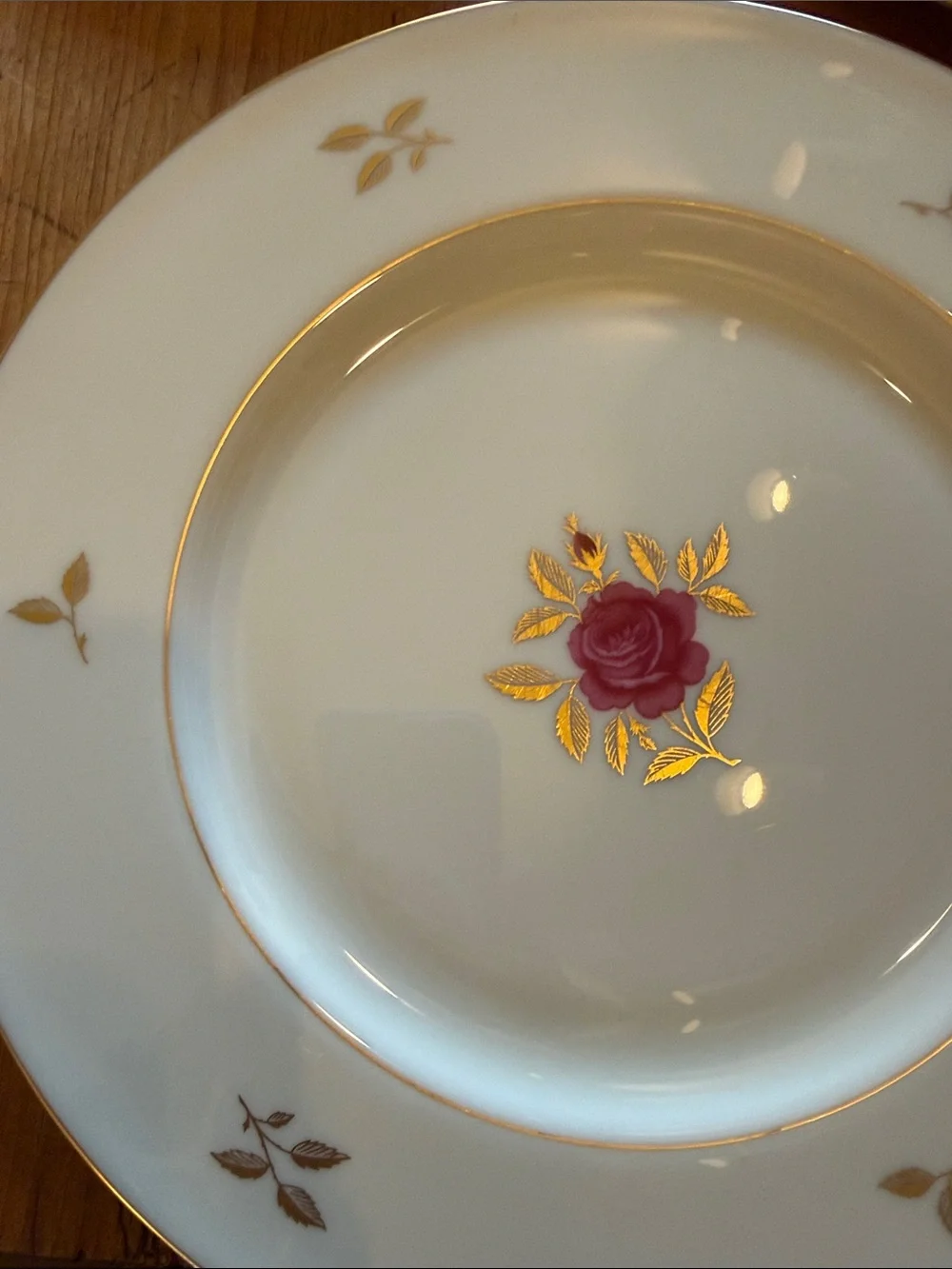 Vintage Lenox Rhodora fine china 3 piece plate setting
